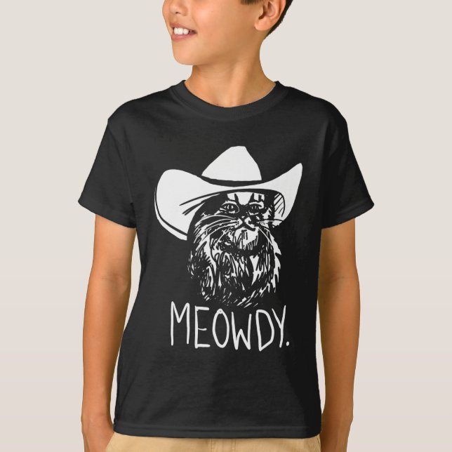 Meowdy Texas Cat Meme  T-Shirt (Front)