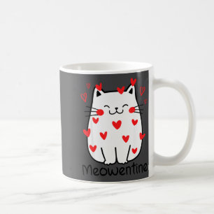 Meowentine Cute Cat Valentines Day Heart Meow Kitt Coffee Mug