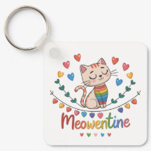 Meowentine's Keychains Design for Cat Lovers
