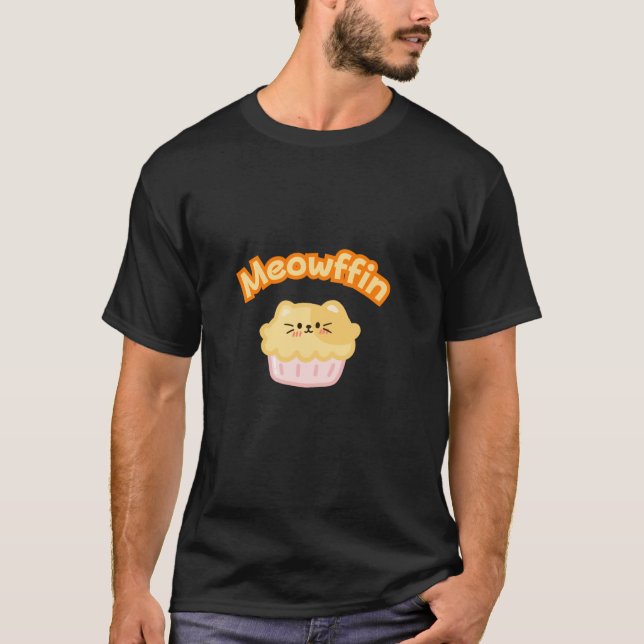 Meowffin Muffin Cute Anime Cat T-Shirt (Front)