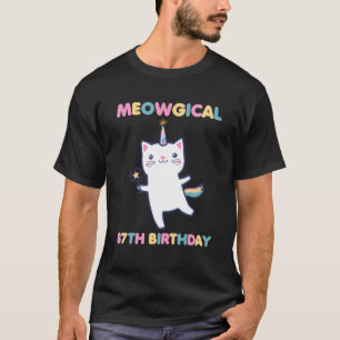 Meowgical 87th Birthday Kitty 87 Year Old   Cat   T-Shirt