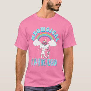 Meowgical Caticorn T Cat Unicorn Girls Women Kitty T-Shirt