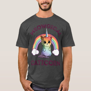 Meowgical Caticorn T shirt Cat Unicorn Girls Women