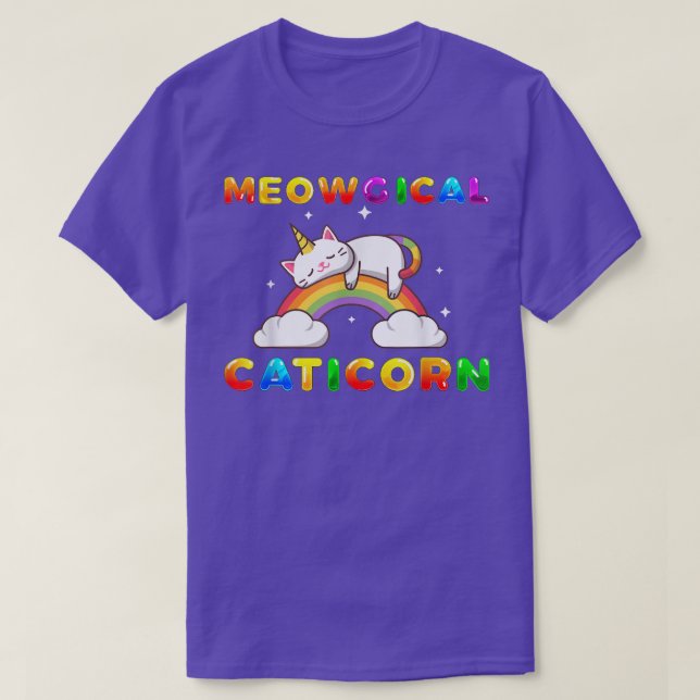 Meowgical Caticorn Tee Cat Unicorn Girls Women Kit (Design Front)