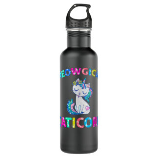 Meowgical Caticorn Unicorn Cat Kittycorn 2157 710 Ml Water Bottle