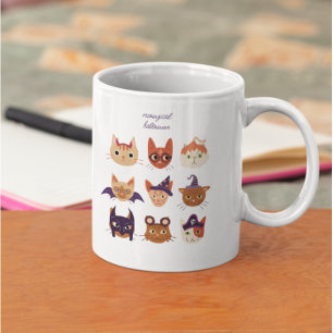 Meowgical Halloween Cats Large Coffee Mug