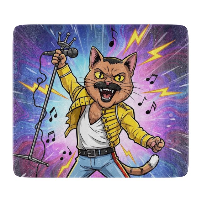 Meowhemian Rhapsody Cutting Board (Front)