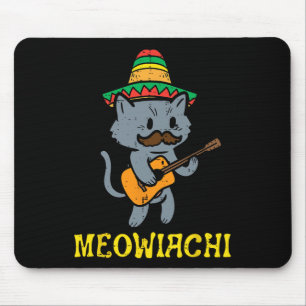 Meowiachi Cat Mariachi Funny Cinco De Mayo Mexican Mouse Mat
