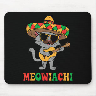 Meowiachi Cat Mariachi Funny Cinco De Mayo Mexican Mouse Mat