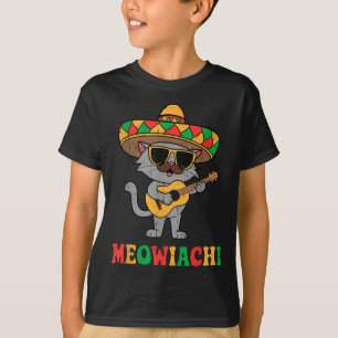 Meowiachi Cat Mariachi Funny Cinco De Mayo Mexican T-Shirt