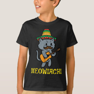 Meowiachi Cat Mariachi Funny Cinco De Mayo Mexican T-Shirt