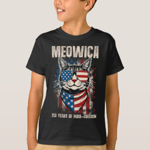 Meowica 250 America Years Of Freedom Cat 250th Ann T-Shirt