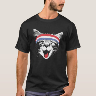 Meowica 4th July Pawtriotic Kitty Merica Cat Us Fl T-Shirt
