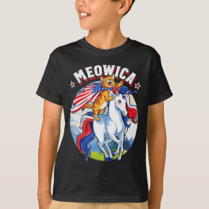 Meowica cat unicorn 4th of july T-Shirt