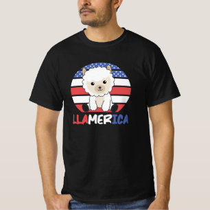 Meowica Funny Cat 4th Of July American Flag T-Shirt