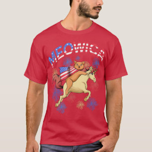 Meowica Patriotic American Cat T-Shirt