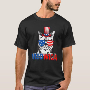 Meowica Pet Cat 4th Of July Patriotic American Pr T-Shirt