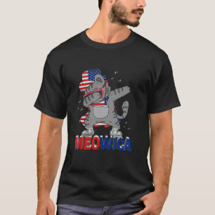 Meowica Pet Cat 4th Of July Patriotic American Pr T-Shirt
