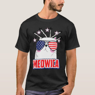 Meowica Usa Patriotic Cat 4th Of July Plus Size T-Shirt