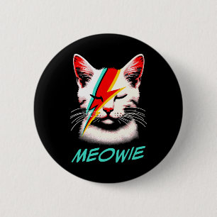 Meowie Cat Rock Music Concert Band Men Kids Women 6 Cm Round Badge