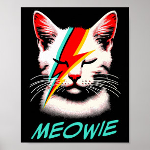 Meowie Cat Rock Music Concert Band Men Kids Women Poster