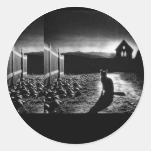 Meowing At Night Sticker 