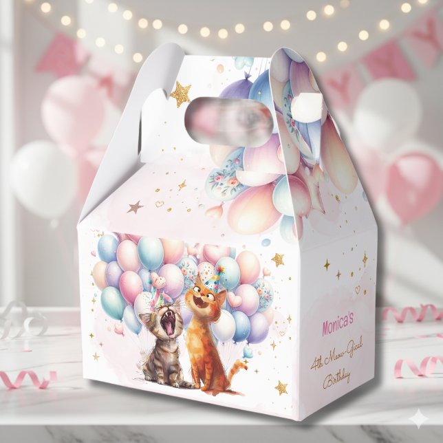Meowing cats meow-gical kids birthday favour box (Creator Uploaded)