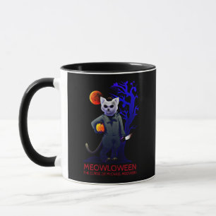 MEOWLOWEEN MICHAEL MEOWERS HALLOWEEN CAT SCARY MUG