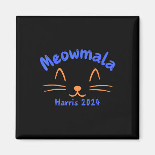 Meowmala Kamala Harris 2024 Cat Lady For Kamala Fu Magnet