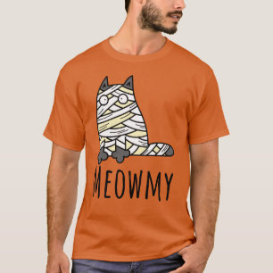 Meowmy Mummy Cat - Funny Pet Halloween T-Shirt