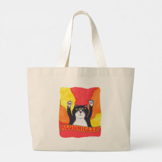 Meownifest Epic Cat Praise Cool Slogan Art Large Tote Bag
