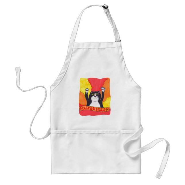 Meownifest Epic Cat Praise Fun Motto Standard Apron (Front)