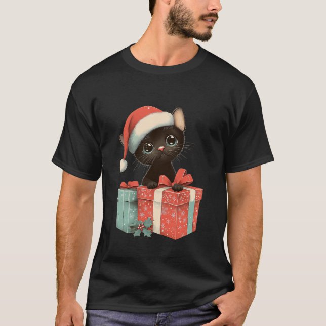 Meowry Christmas T-Shirt (Front)