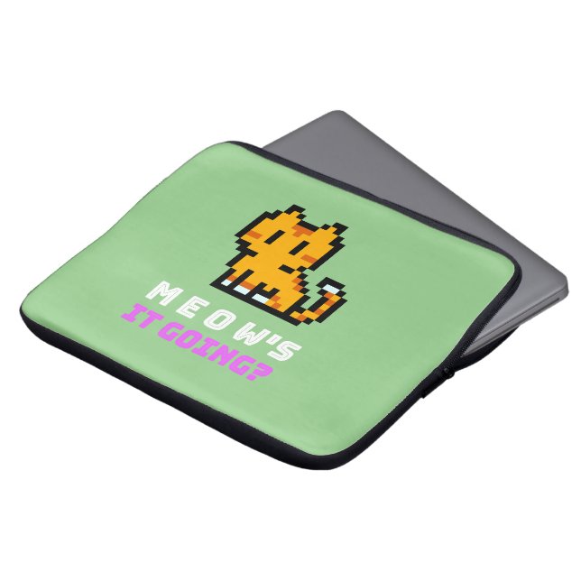 Meow's It Going  Laptop Sleeve (Front Top)