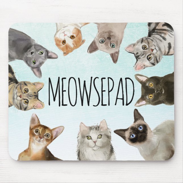 Meowsepad | Funny Cat Lover Mouse Mat (Front)