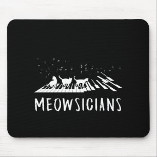 Meowsicians Music Cat Kitten Piano Pianist Gift Mouse Mat