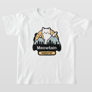 Meowtain Explorer – Cute Cat Adventure Design T-Shirt
