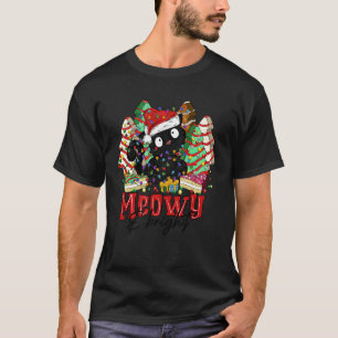 Meowy And Bright Cat Christmas Tree Cakes Debbie C T-Shirt