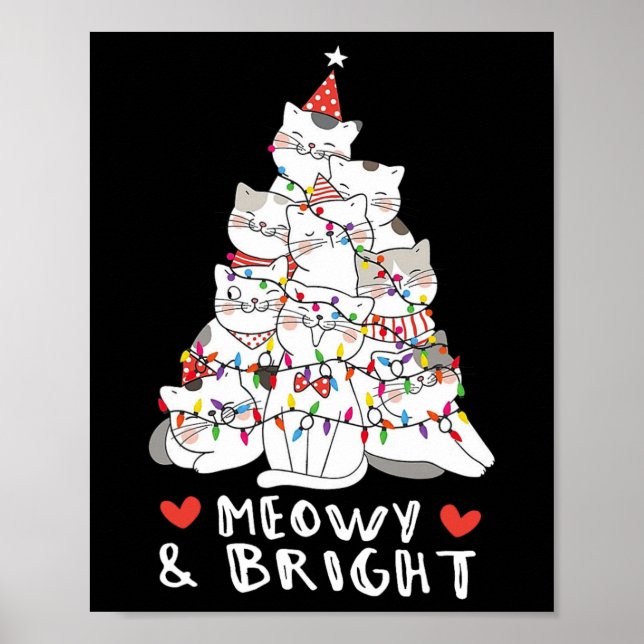 Meowy And Bright Cat Tree Cute Animal Kitten Chris Poster (Front)
