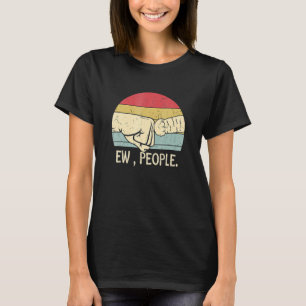Meowy Cat Ew People Womens Black Cat T-Shirt