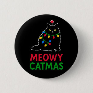 Meowy Catmas 6 Cm Round Badge