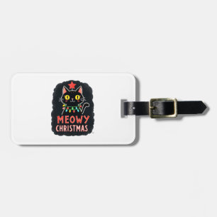 Meowy Catmas Cat Christmas Cute Kitten Cats Santa Luggage Tag