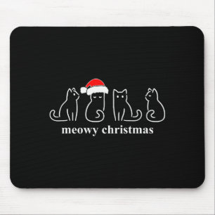 Meowy Catmas Cat Christmas Cute Kitten Cats Santa Mouse Mat