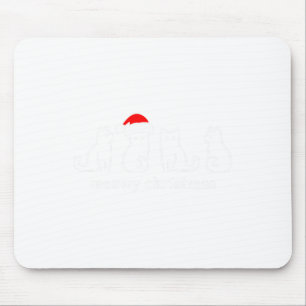 Meowy Catmas Cat Christmas Cute Kitten Cats Santa Mouse Mat
