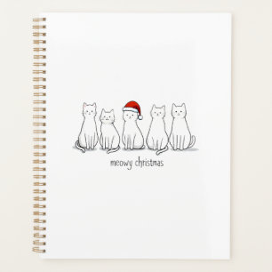 Meowy Catmas Cat Christmas Cute Kitten Cats Santa Planner