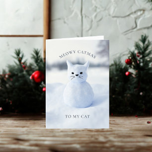 Meowy Catmas Cat Christmas Holiday Card