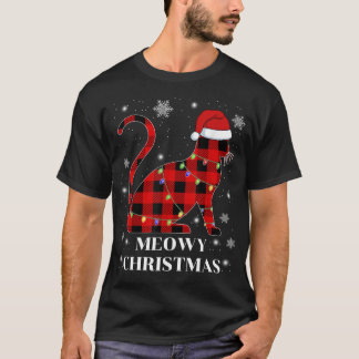 Meowy Catmas Cat Christmas Kids Boys Girls Family T-Shirt