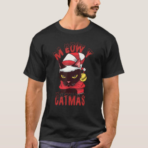 Meowy Catmas Cat Christmas T-Shirt