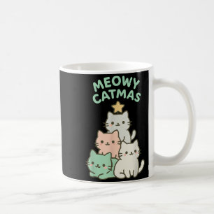 Meowy Catmas Cat Christmas Tree Cute Kitten Xmas K Coffee Mug
