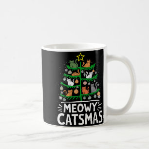 Meowy Catmas Cat Christmas Tree Xmas Funny Santa C Coffee Mug